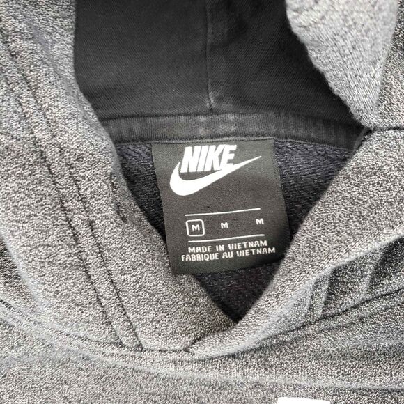 Nike Heritage Hoodie Mens Medium Gray Classic Spellout Streetwear Athleisure - Picture 3 of 6